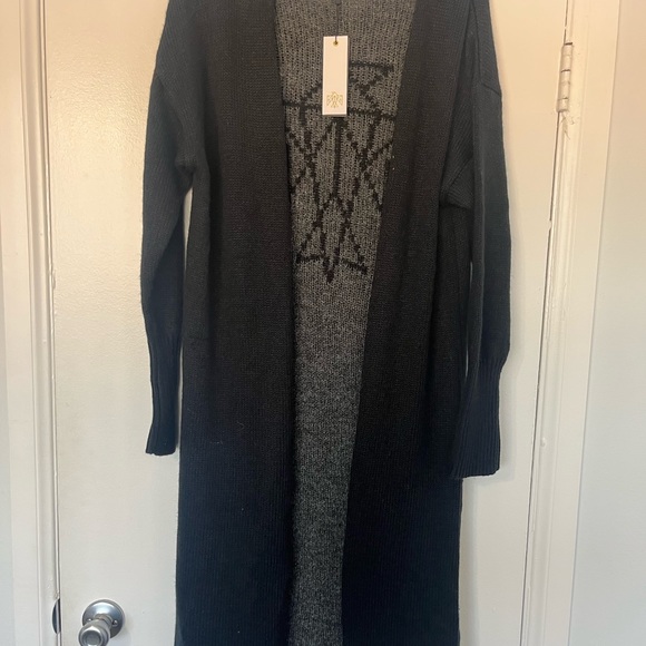 NWT All Things Golden the signature cardigan duster black - Picture 10 of 10
